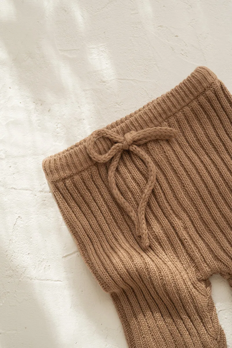 Joey Ribbed Pants - Chocolate