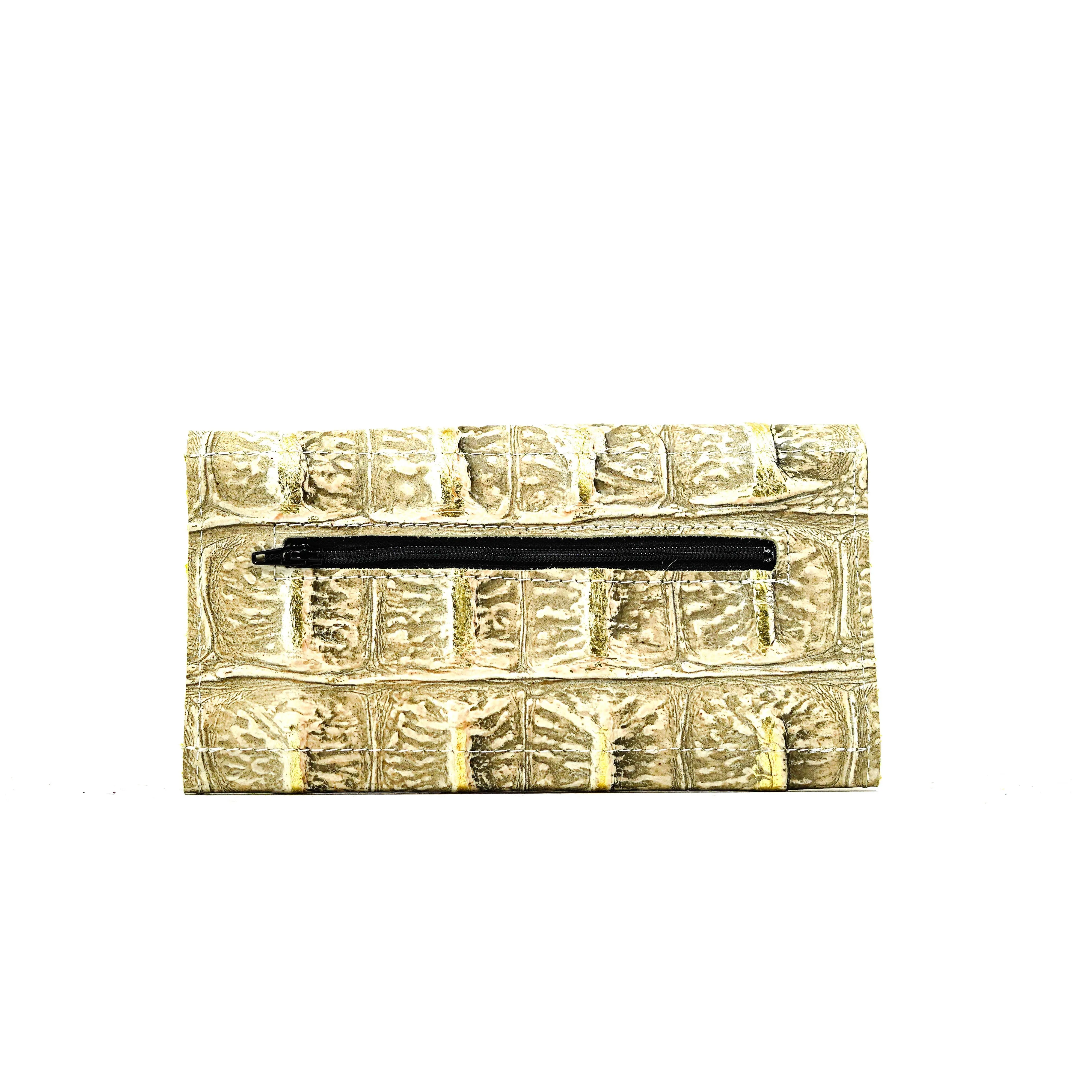 Kacey Wallet - All Embossed w/ Vanilla Jumbo Croc