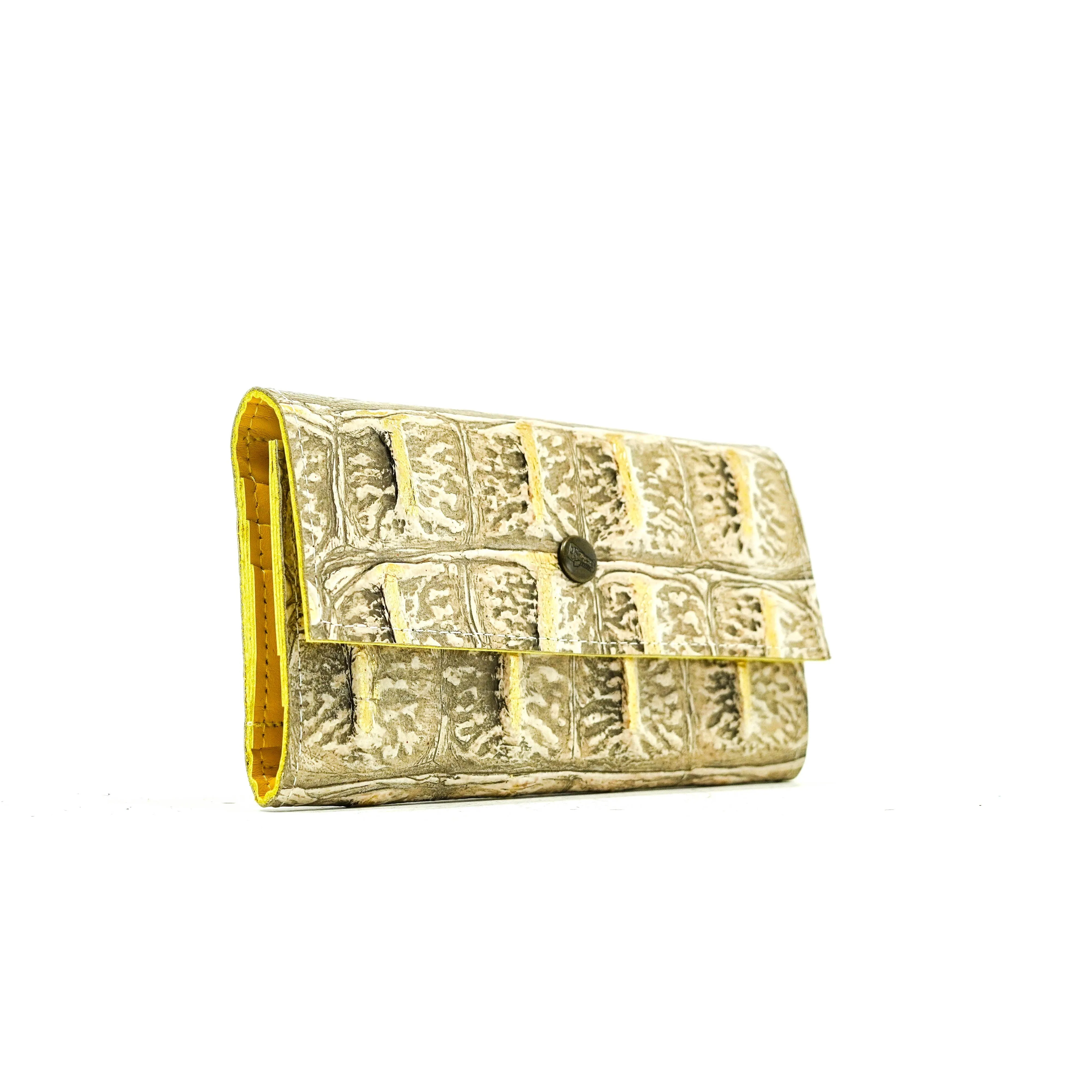 Kacey Wallet - All Embossed w/ Vanilla Jumbo Croc