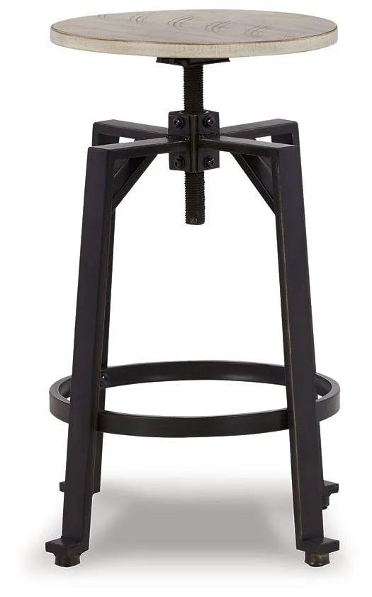 Karisslyn Whitewash/Black Counter Height Stool (Set of 2)