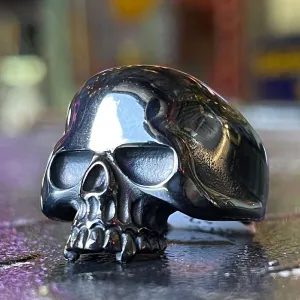 Keith Richards Inspired 'OLD SCHOOL' Black-Tone Skull Ring (#397Black)