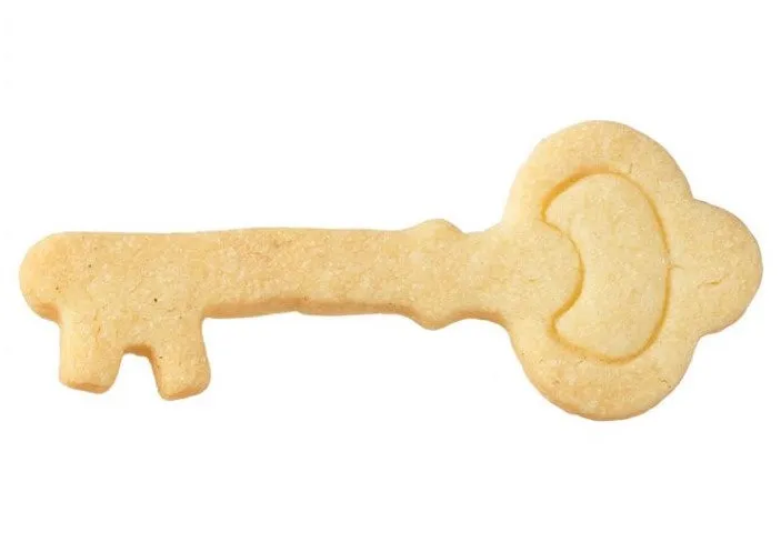 Key Cookie Cutter with Embossed Detail 8cm