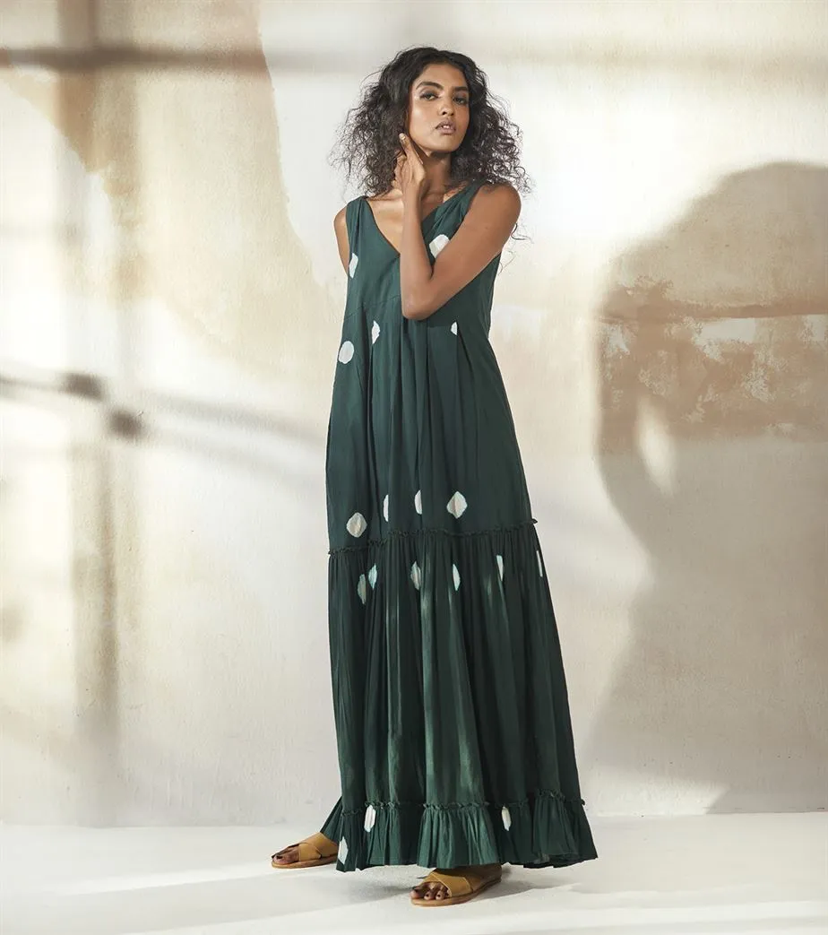 Khara Kapas  I Miami Dark Forest Maxi Dress