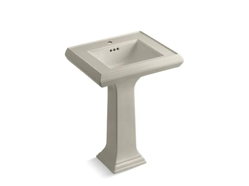 KOHLER K-2238-1 Memoirs Classic Classic 24" pedestal bathroom sink with single faucet hole