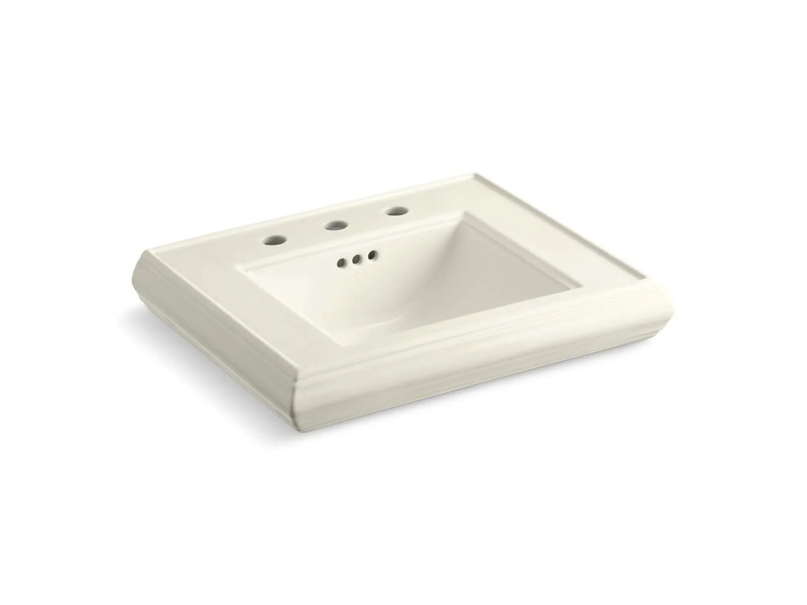 KOHLER K-2239-8 Memoirs Pedestal/console table bathroom sink basin with 8" widespread faucet holes