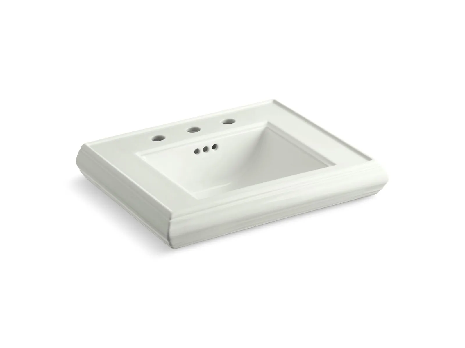 KOHLER K-2239-8 Memoirs Pedestal/console table bathroom sink basin with 8" widespread faucet holes