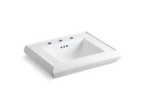 KOHLER K-2239-8 Memoirs Pedestal/console table bathroom sink basin with 8" widespread faucet holes
