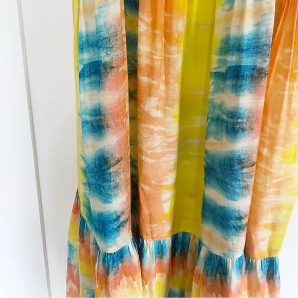 Kos Resort Tie Dye Maxi Dress Small