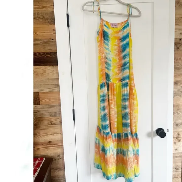 Kos Resort Tie Dye Maxi Dress Small