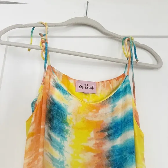 Kos Resort Tie Dye Maxi Dress Small