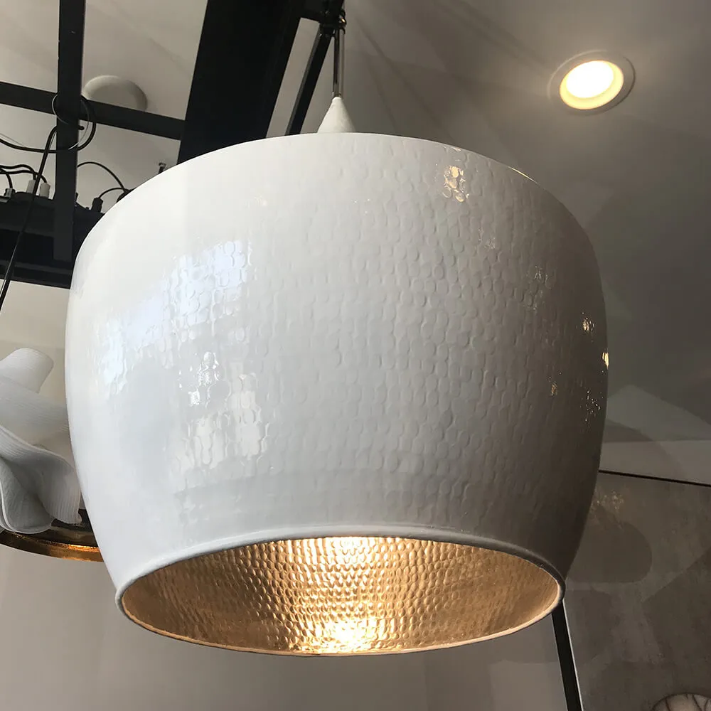 Kubah Light Shade in Glossy White Finish