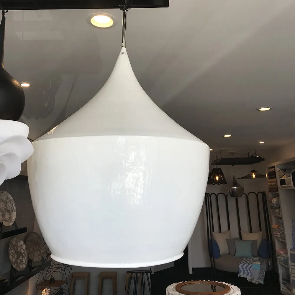 Kubah Light Shade in Glossy White Finish
