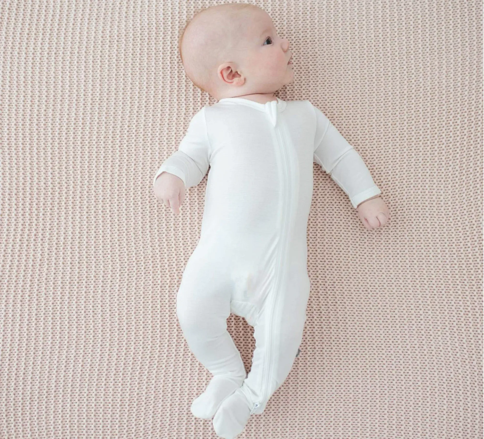 KYTE BABY Zippered Footie in Cloud