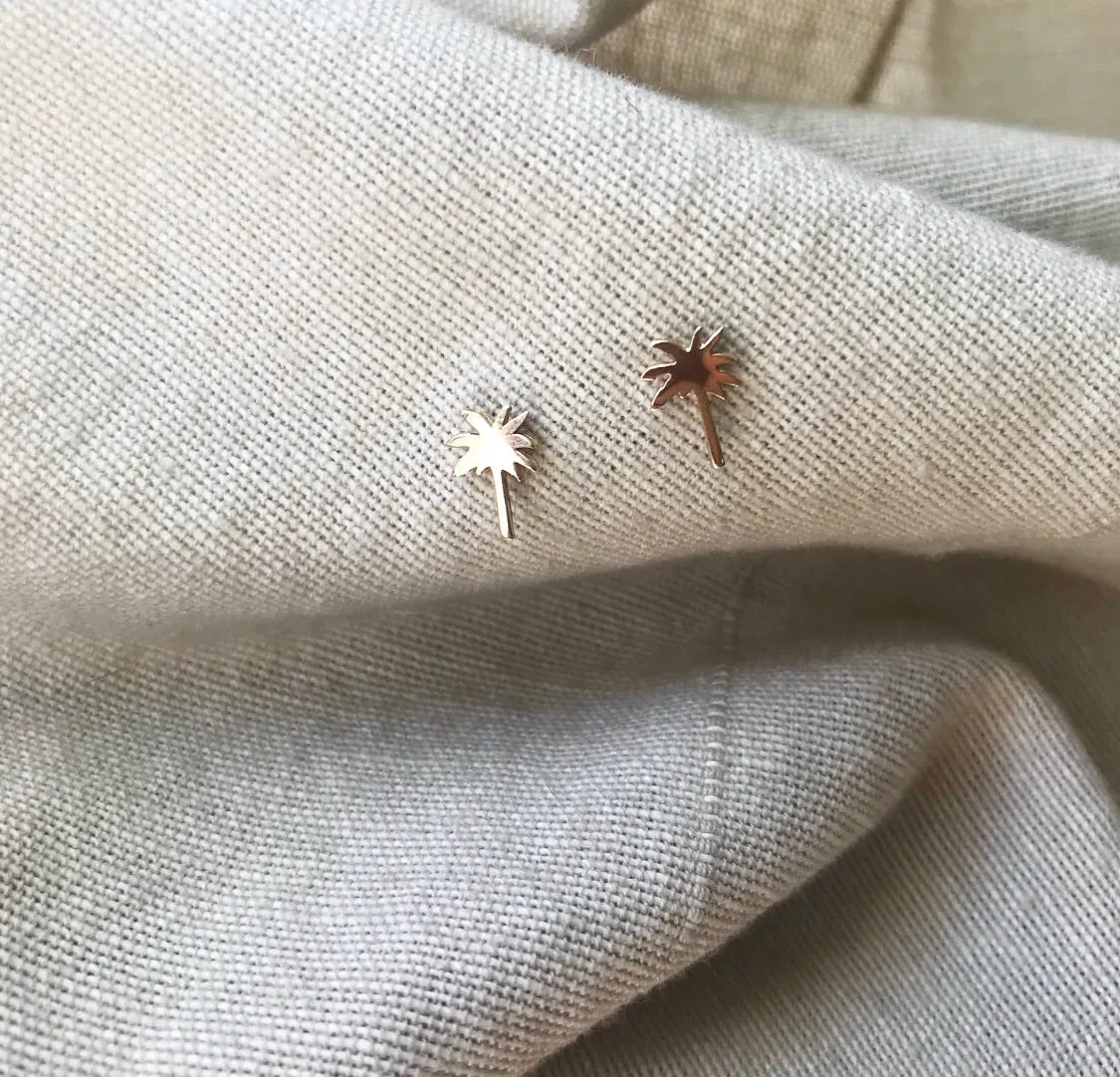 LA palm tree Studs