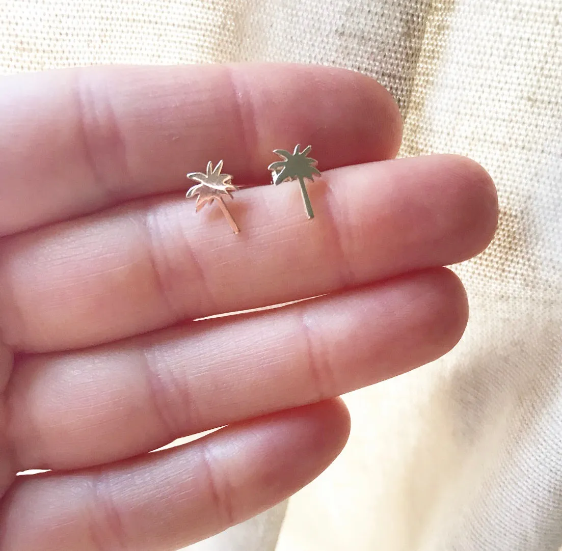 LA palm tree Studs