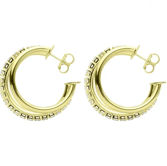 Large Claire Hoops with CZs