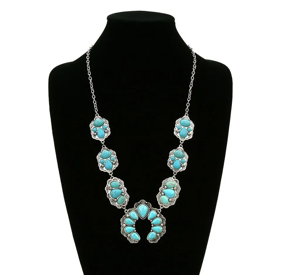 Laurel Fashion Concho Naja Necklace - Turquoise