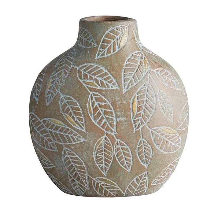 Leaf Embossed Vase