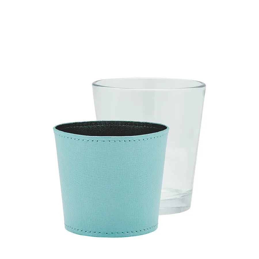 Leather Wrapped Glass Set