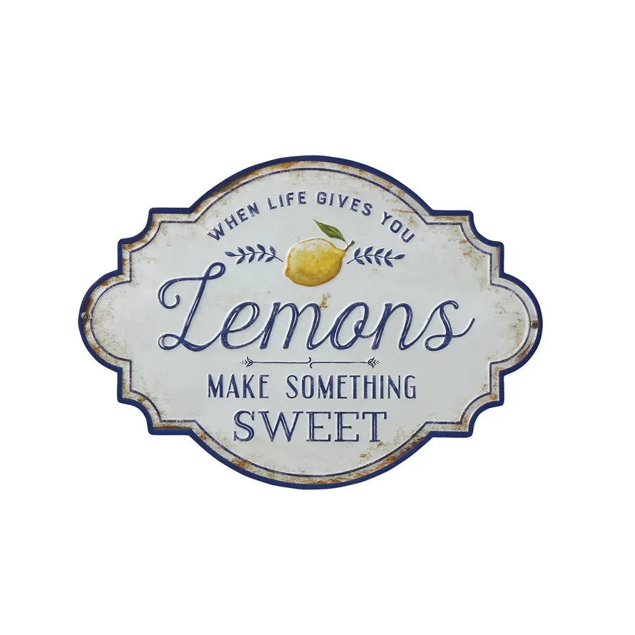 Lemons Embossed Wall Decor