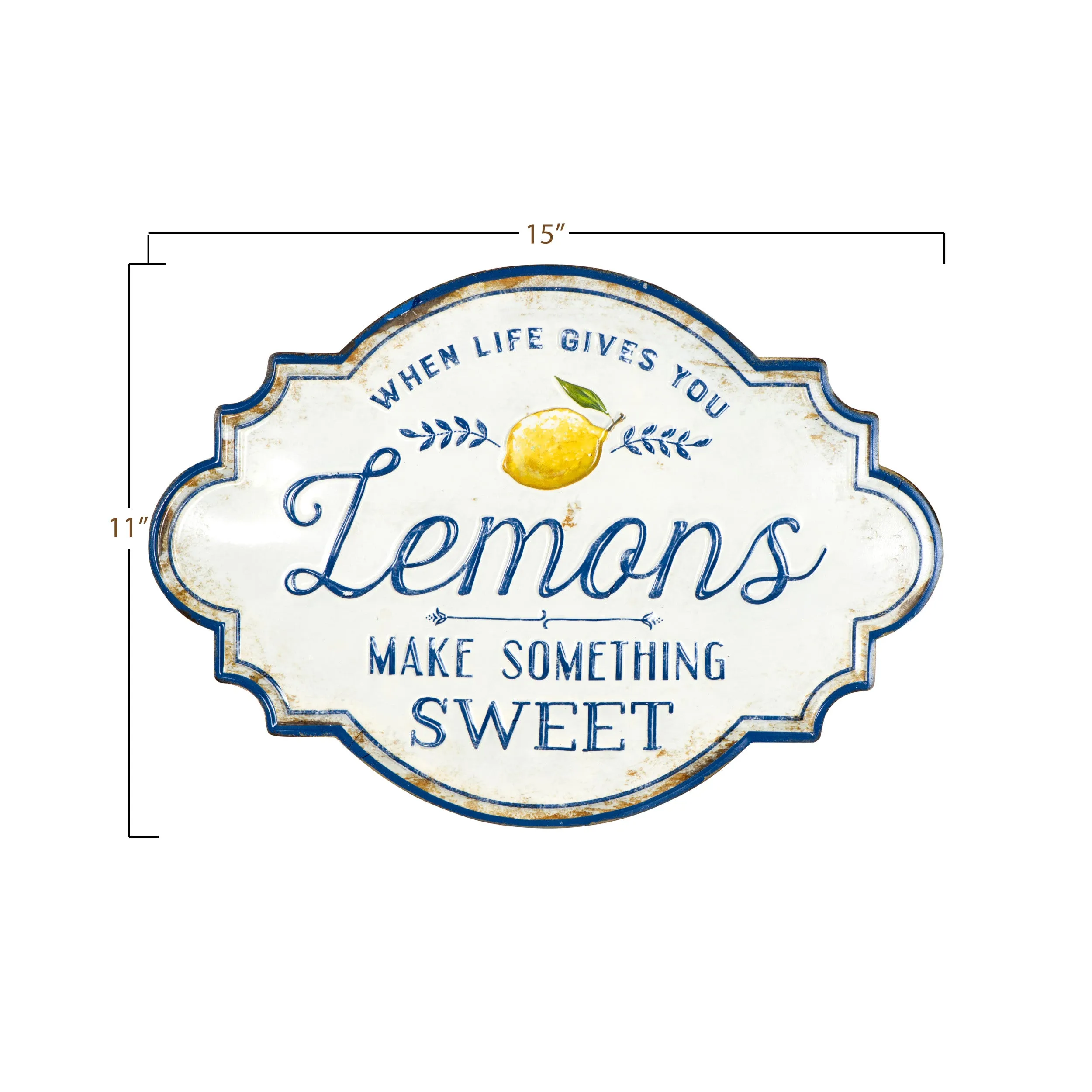 Lemons Embossed Wall Decor