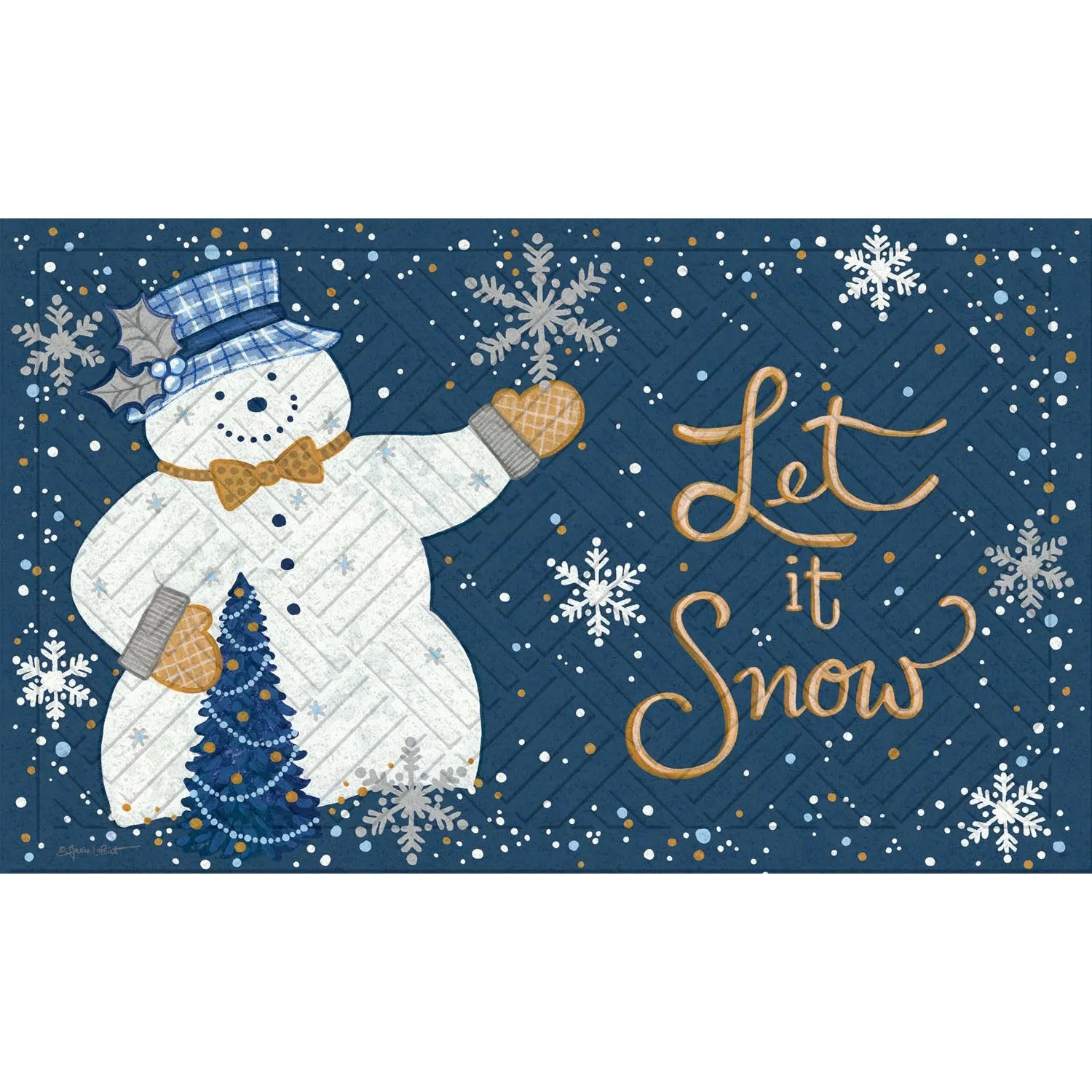 Let It Snow Embossed Floor Mat,41em2550