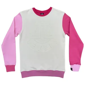 LEVELS EMBOSSED CREWNECK | MULTI PINK