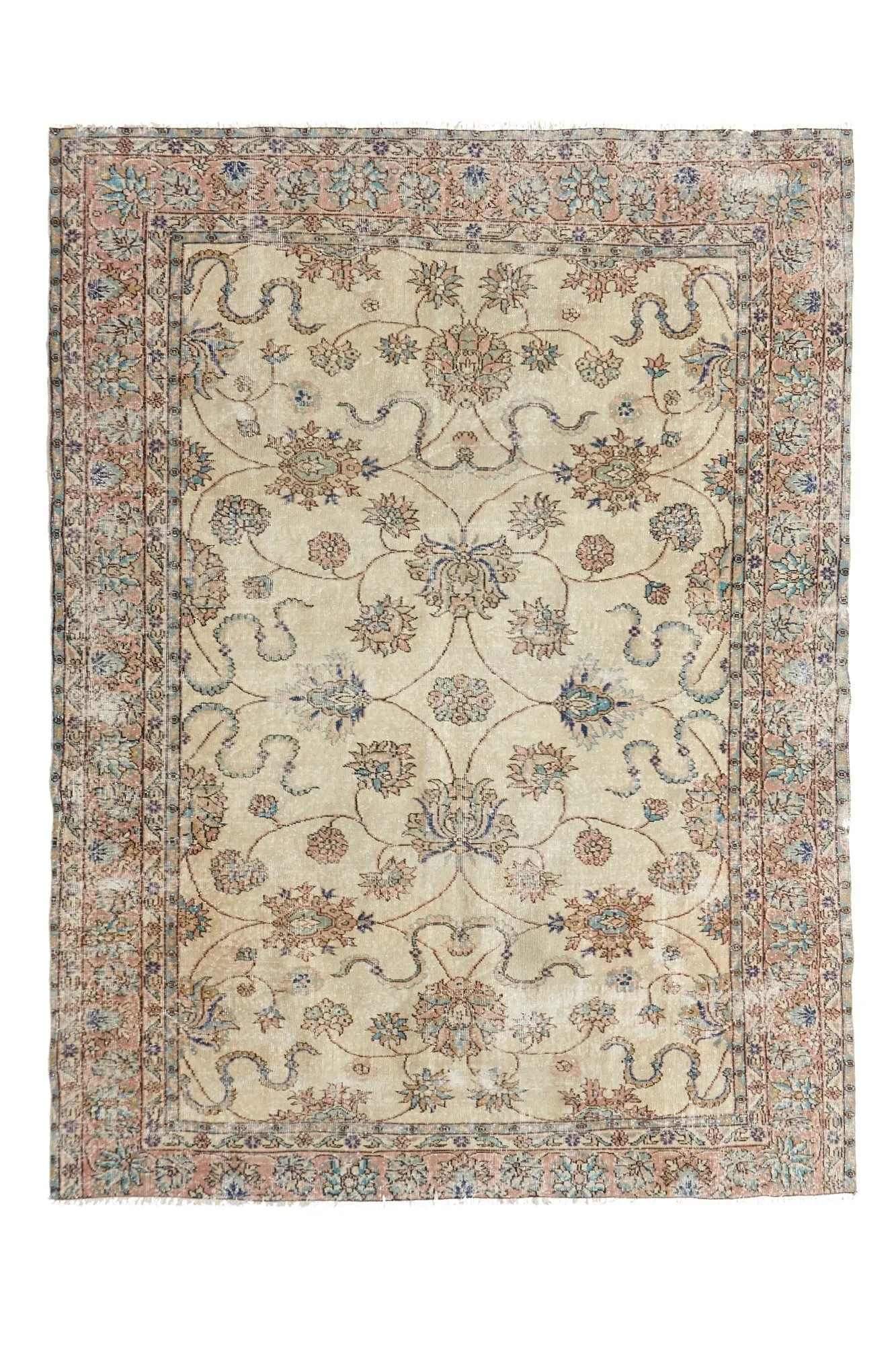 'Libra' Turkish Vintage Area Rug - 6'8" x 8'11"