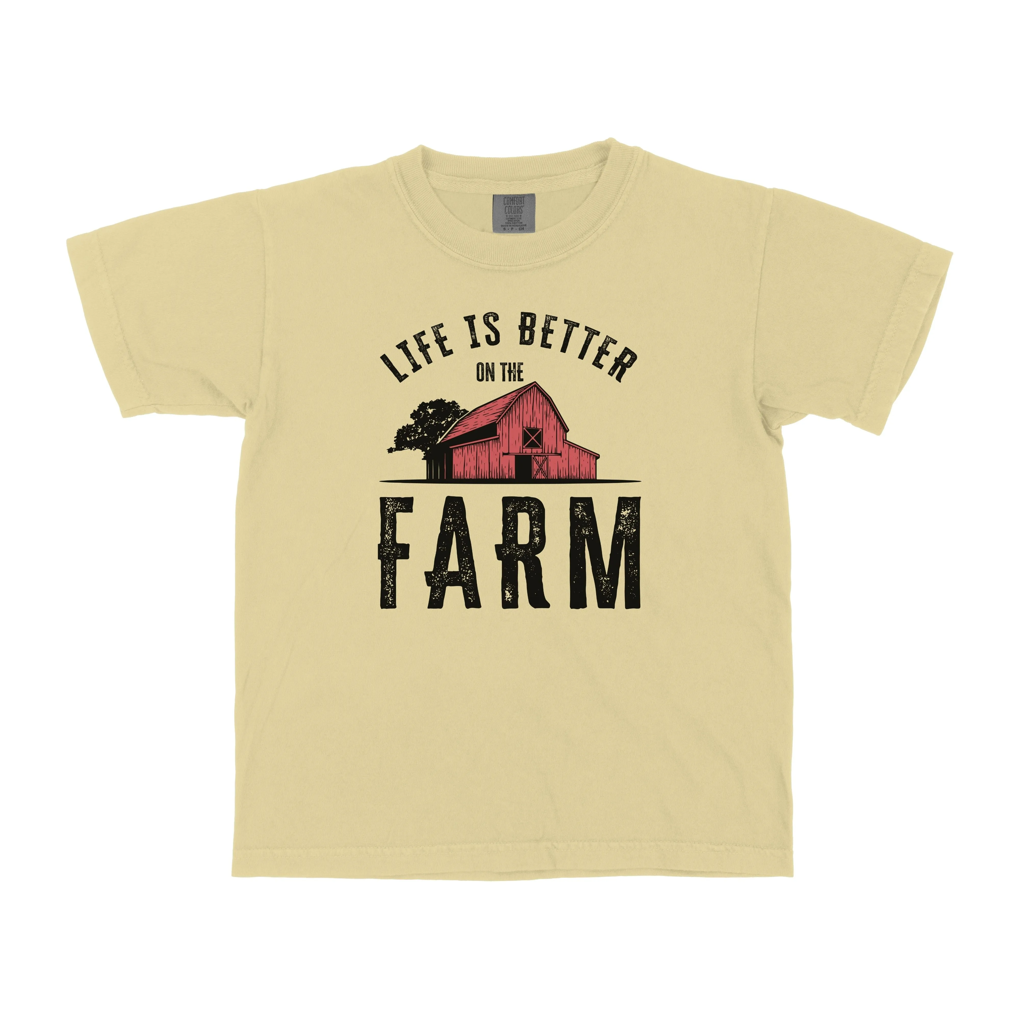 LIFE IS BETTER ON THE FARM RED BARN YOUTH SHIRT