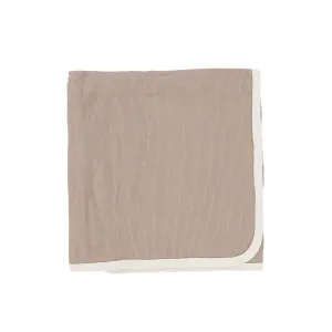 Lil Legs Ribbed Tab Blanket - Latte