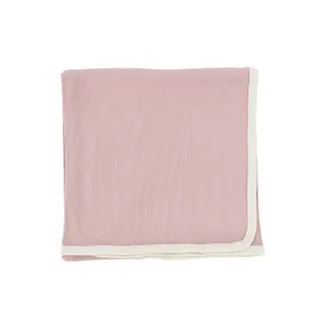 Lil Legs Ribbed Tab Blanket - Petal Pink