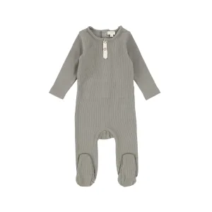 Lil Legs Ribbed Tab Footie - Moss