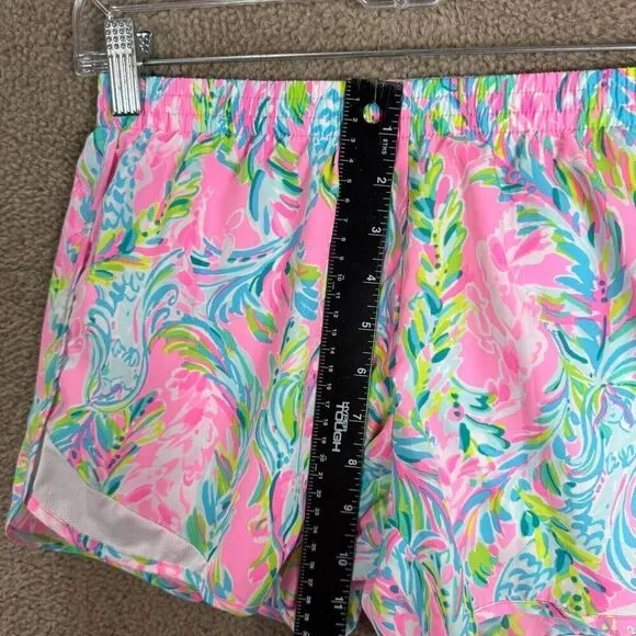 Lilly Pulitzer Luxletic Ocean Trail Shorts Womens XS Unicorn of the Sea Running