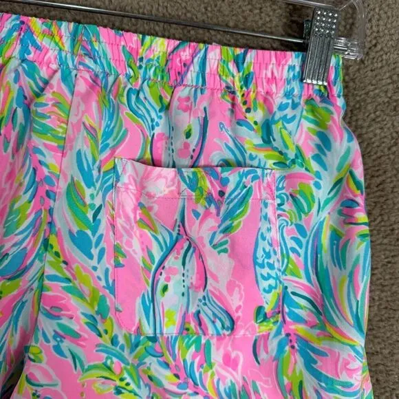 Lilly Pulitzer Luxletic Ocean Trail Shorts Womens XS Unicorn of the Sea Running