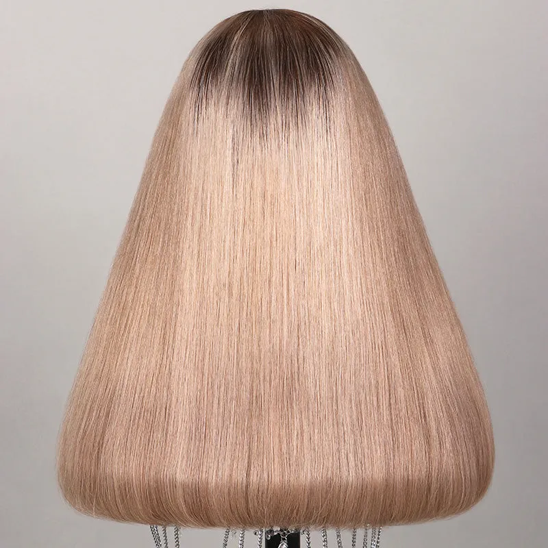 【Limited Design】Highlight Blonde #20 Colored Ombre Ash Blonde Easy-Wear Glueless 6x5 Pre-Cut Lace Wig With Bleached Knots Human Hair Wigs