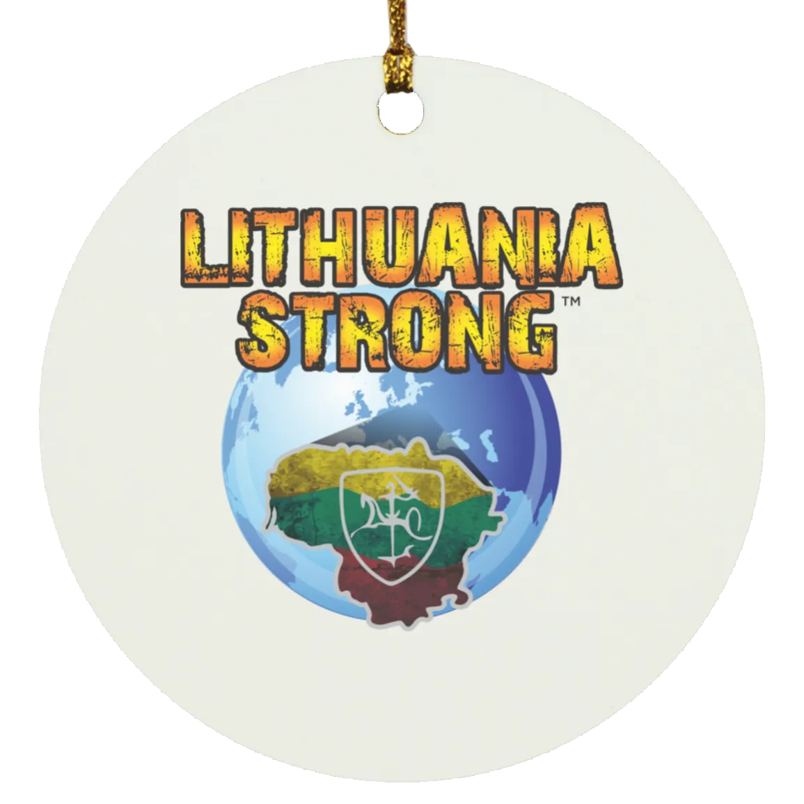 Lithuania Strong - MDF Circle Ornament
