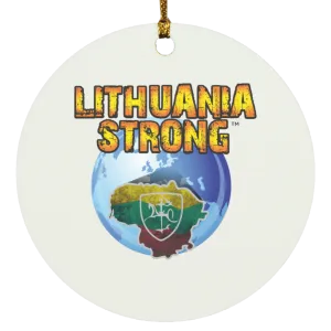 Lithuania Strong - MDF Circle Ornament