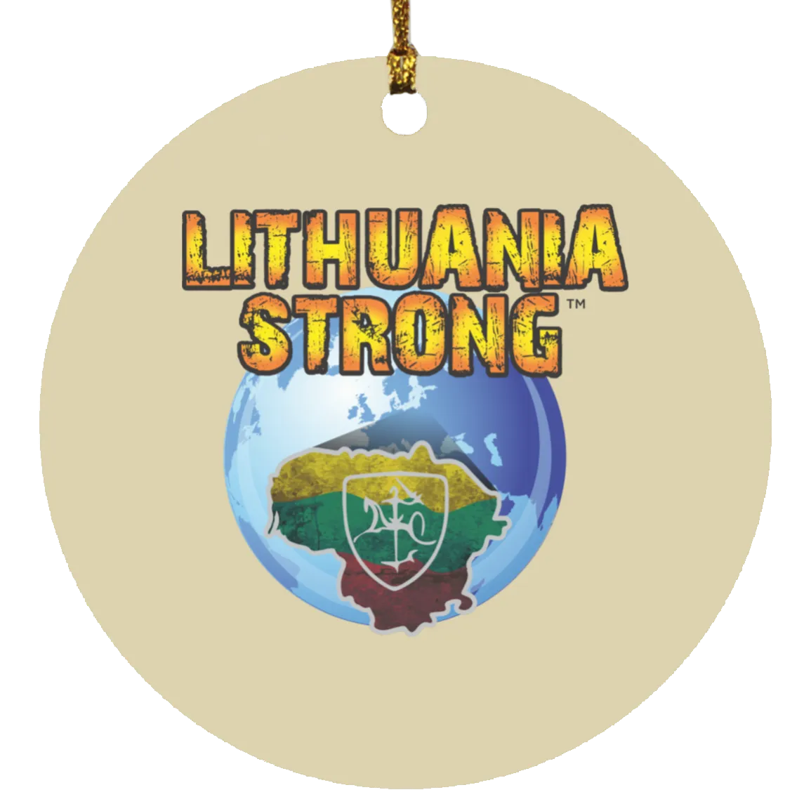 Lithuania Strong - MDF Circle Ornament