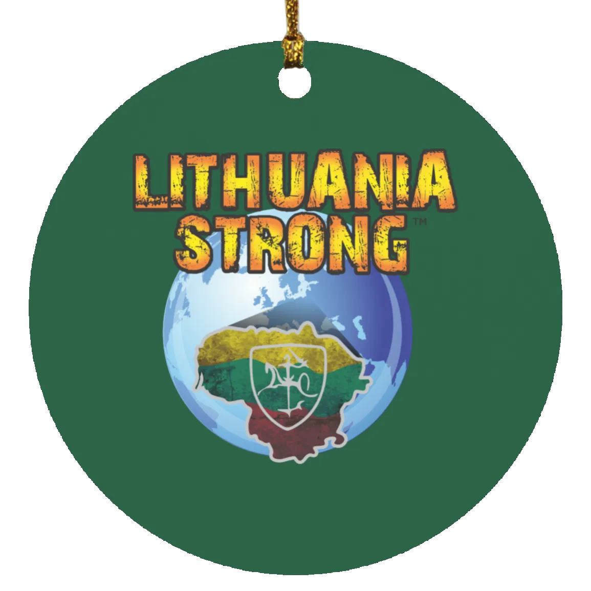 Lithuania Strong - MDF Circle Ornament