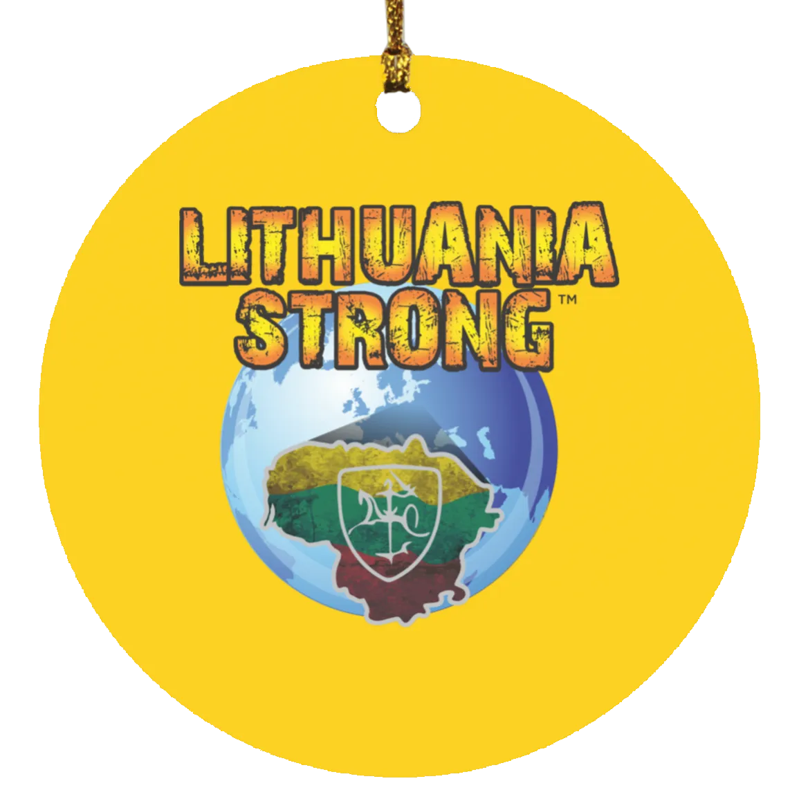 Lithuania Strong - MDF Circle Ornament