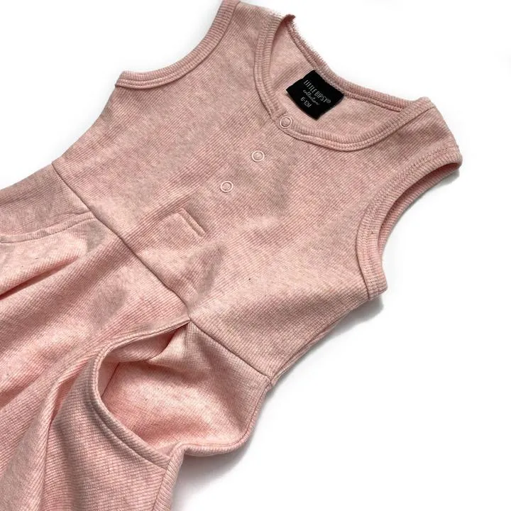 Little Bipsy Ribbed Twirl Dress - Blush