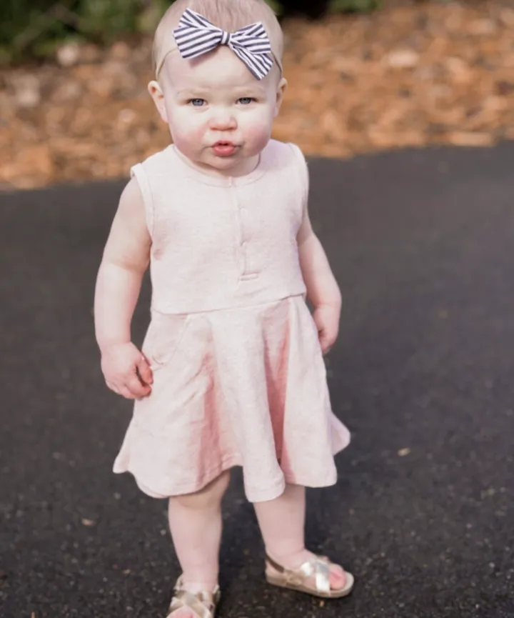 Little Bipsy Ribbed Twirl Dress - Blush