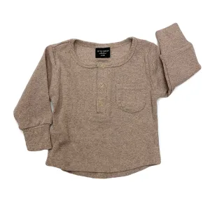 Little Bipsy Taupe Ribbed Top