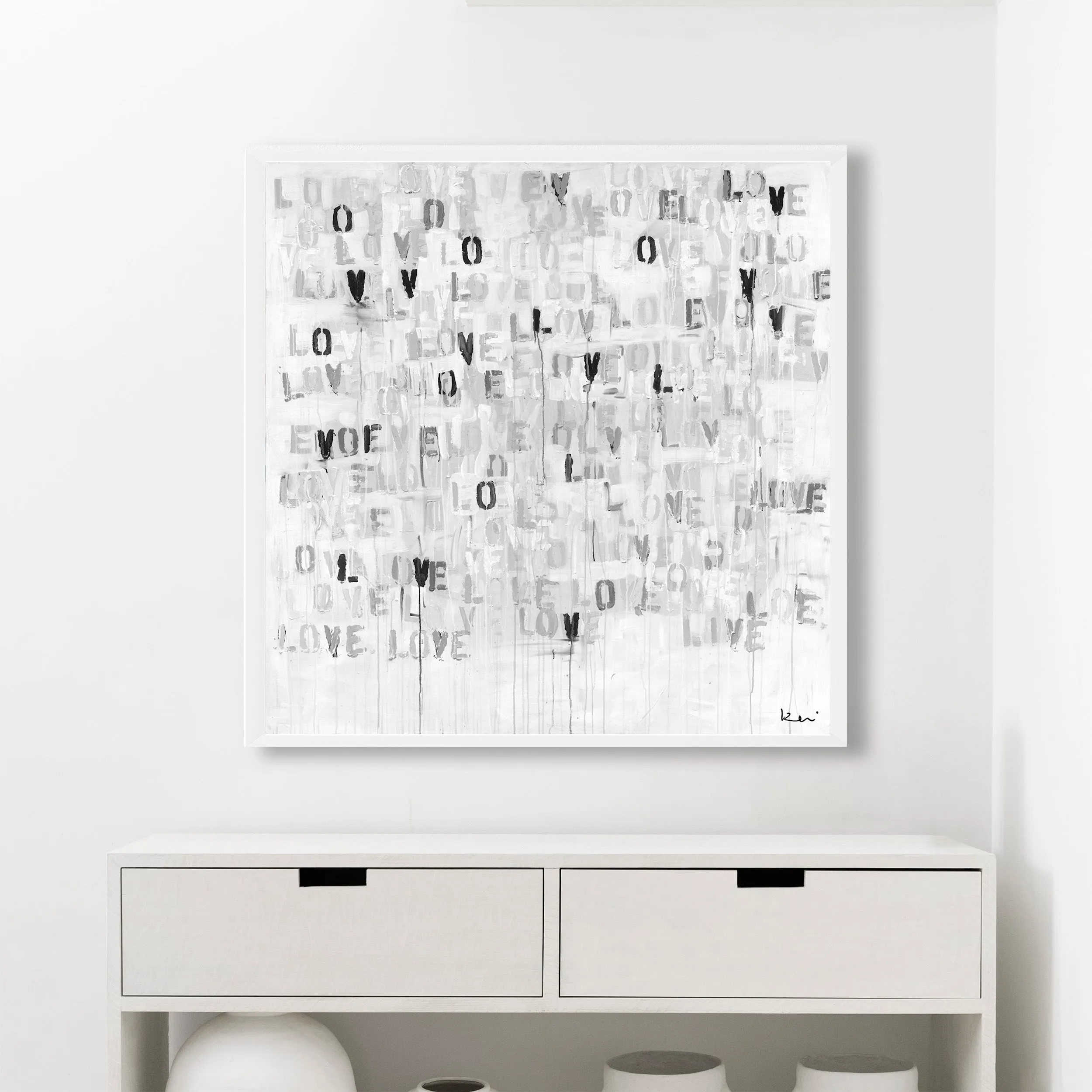 Live Love Neutral Art Print
