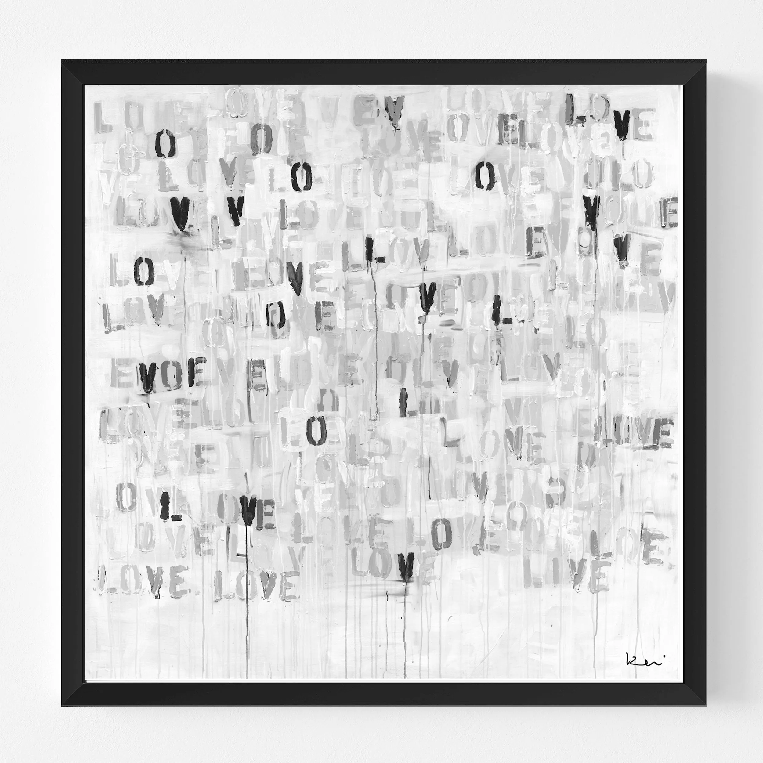 Live Love Neutral Art Print