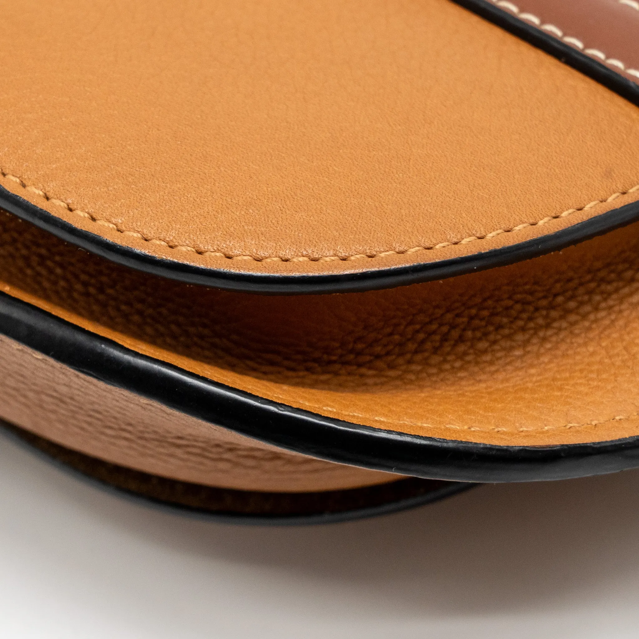 Loewe Mini Gate Bag Grained Calfskin Brown GHW