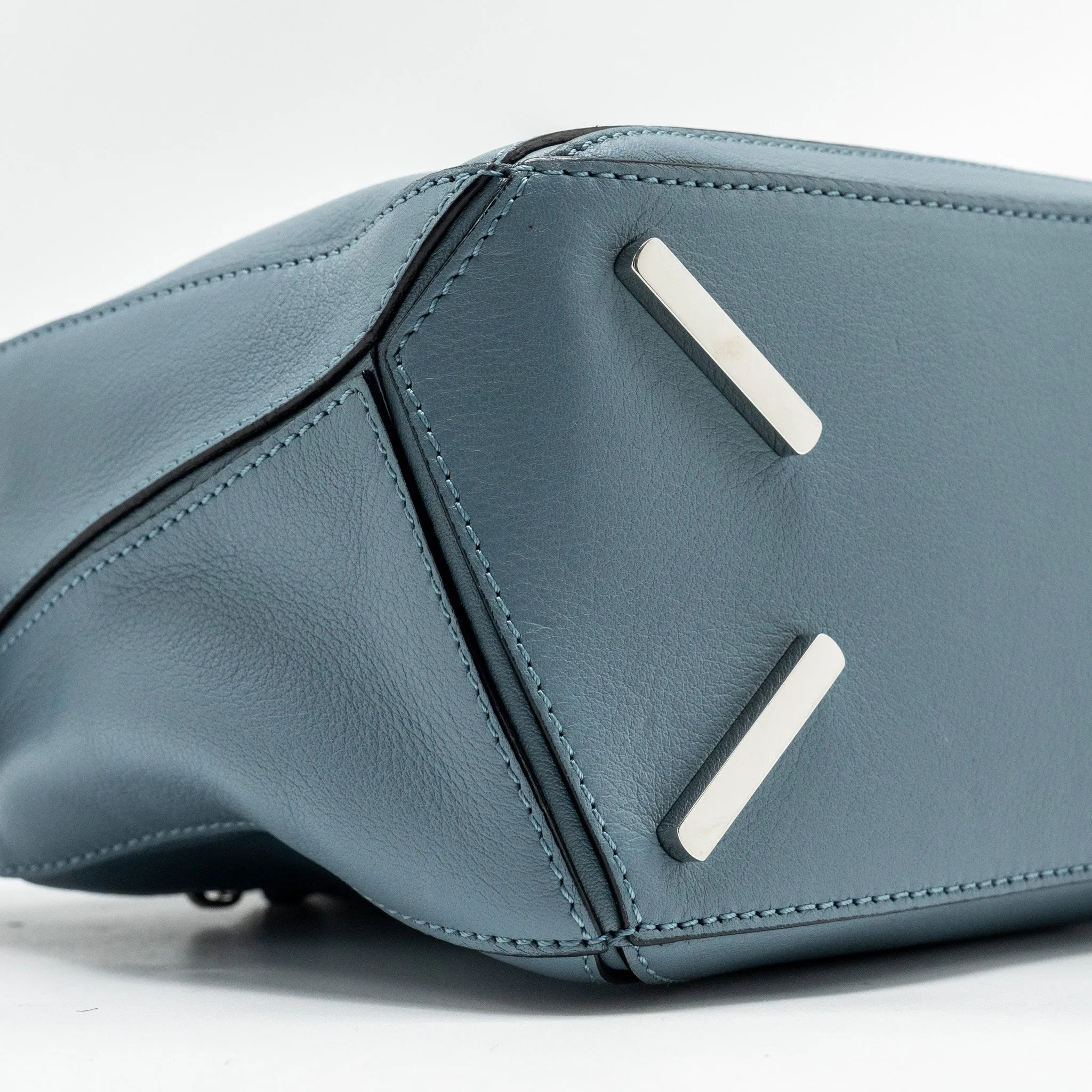 Loewe Small Puzzle Bag Calfskin Light Blue SHW