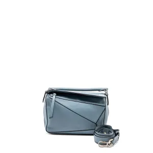 Loewe Small Puzzle Bag Calfskin Light Blue SHW