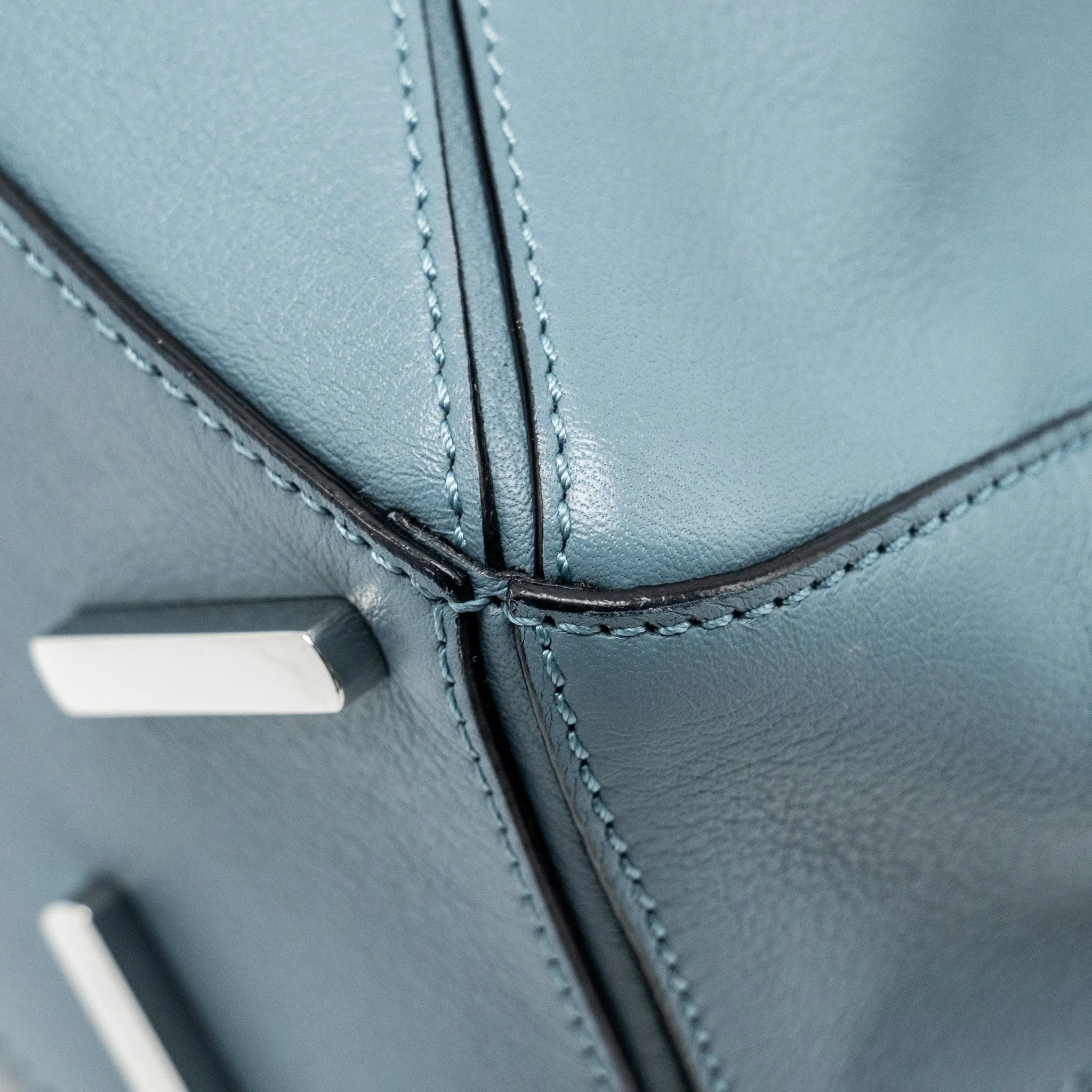 Loewe Small Puzzle Bag Calfskin Light Blue SHW