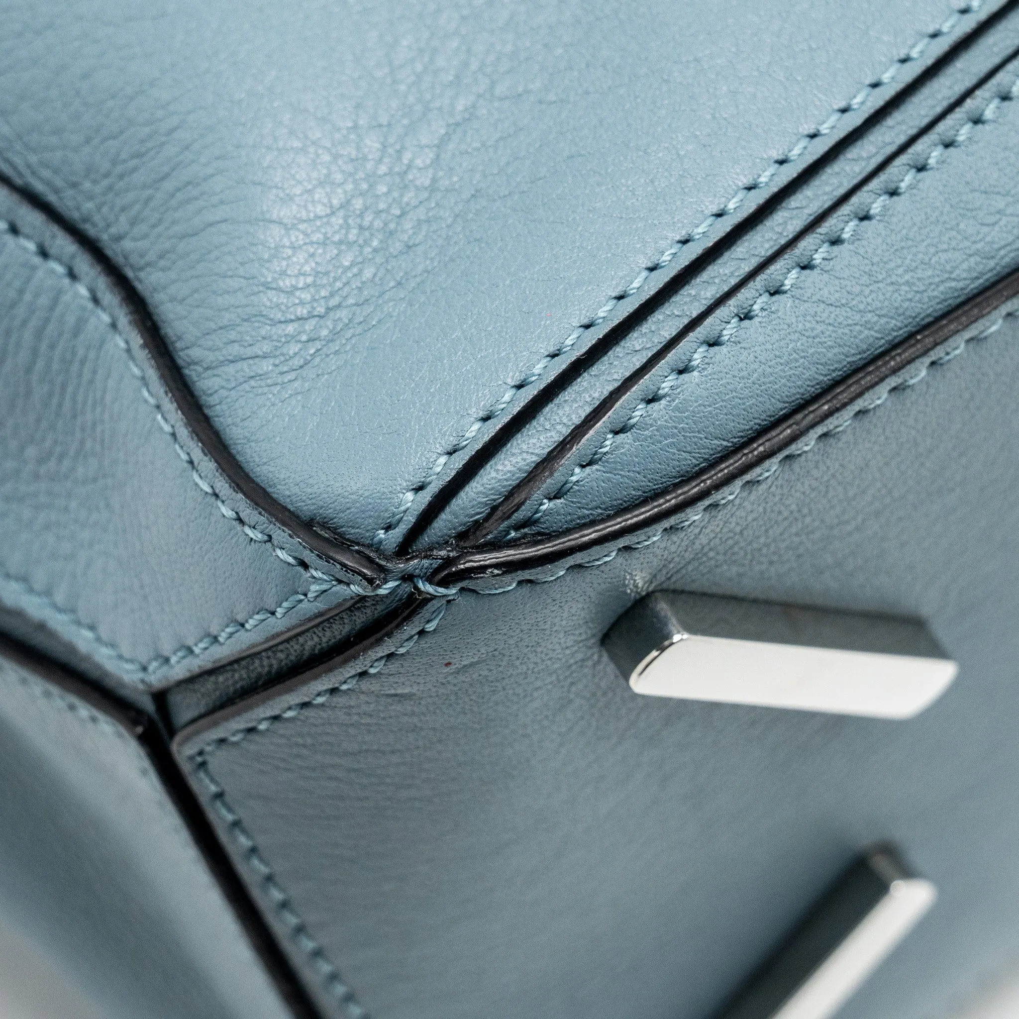 Loewe Small Puzzle Bag Calfskin Light Blue SHW